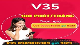 Gói cước V35 của Viettel - 100 phút gọi nội mạng miễn phí