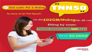 Bật mí đăng ký gói TNN50 - ưu đãi siêu khủng 102GB/tháng